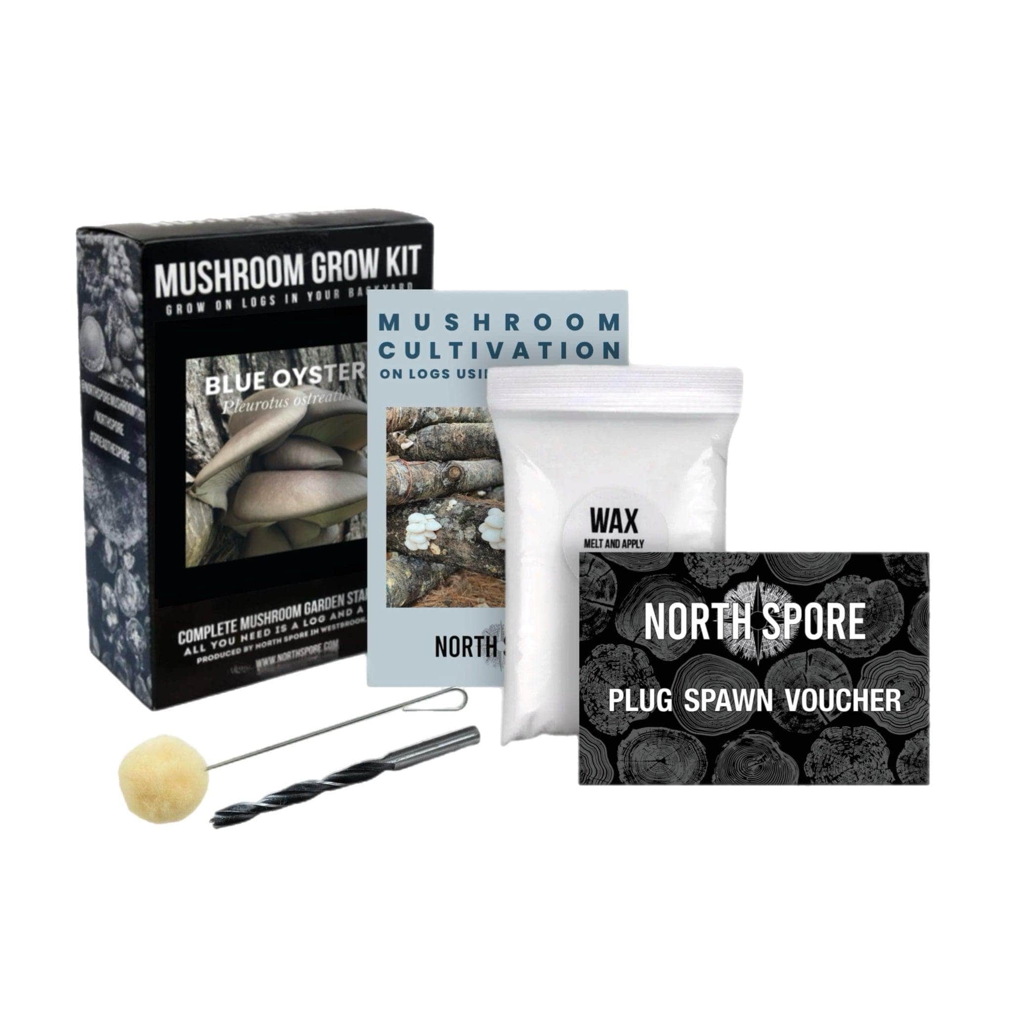 Organic Blue Oyster Mushroom Outdoor Log Growing Kit - Image 6