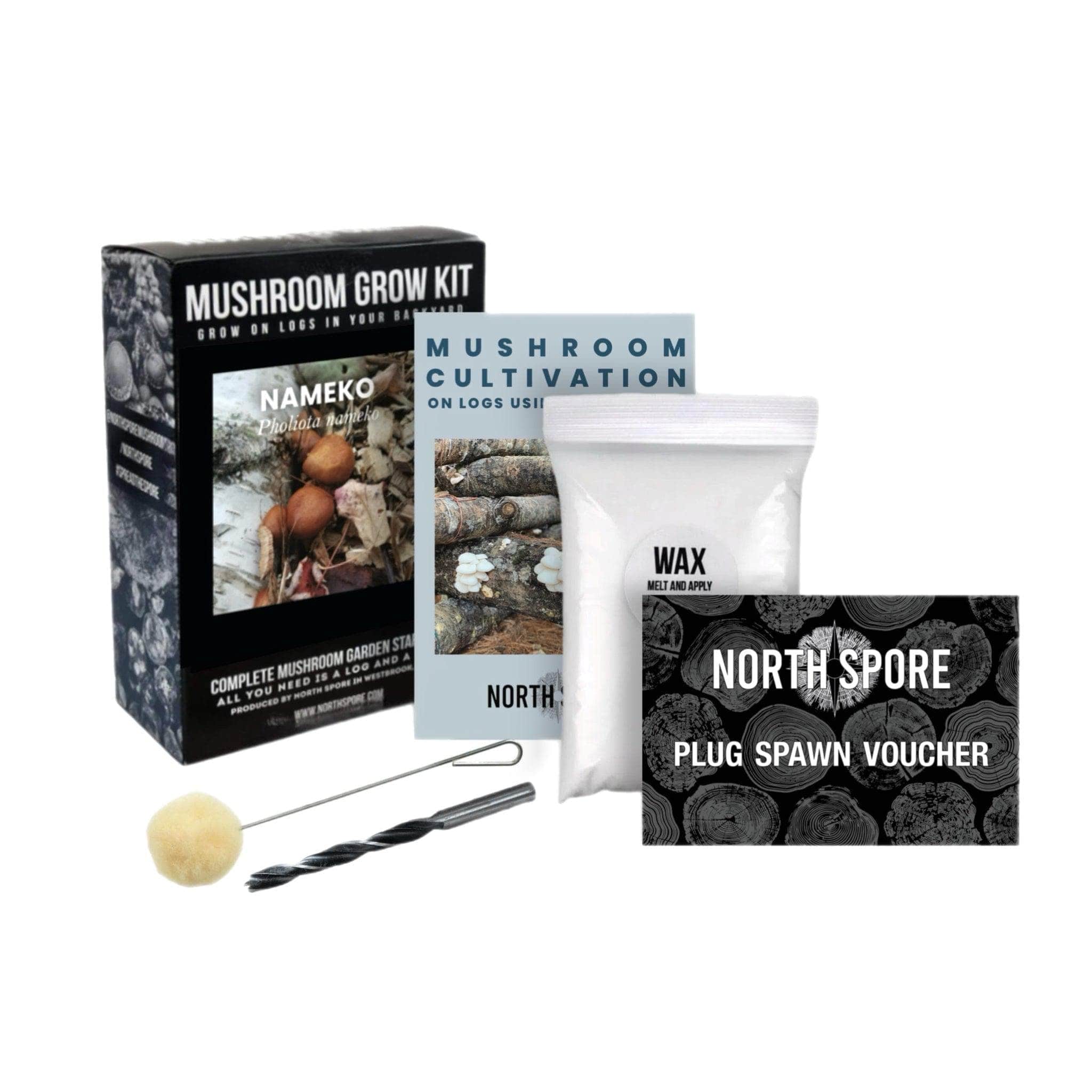 Organic Nameko Mushroom Outdoor Log Growing Kit - Image 6